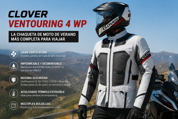 Chaquetas de moto de verano: la Clover Ventouring 4 WP que más recomiendan los motoristas viajeros