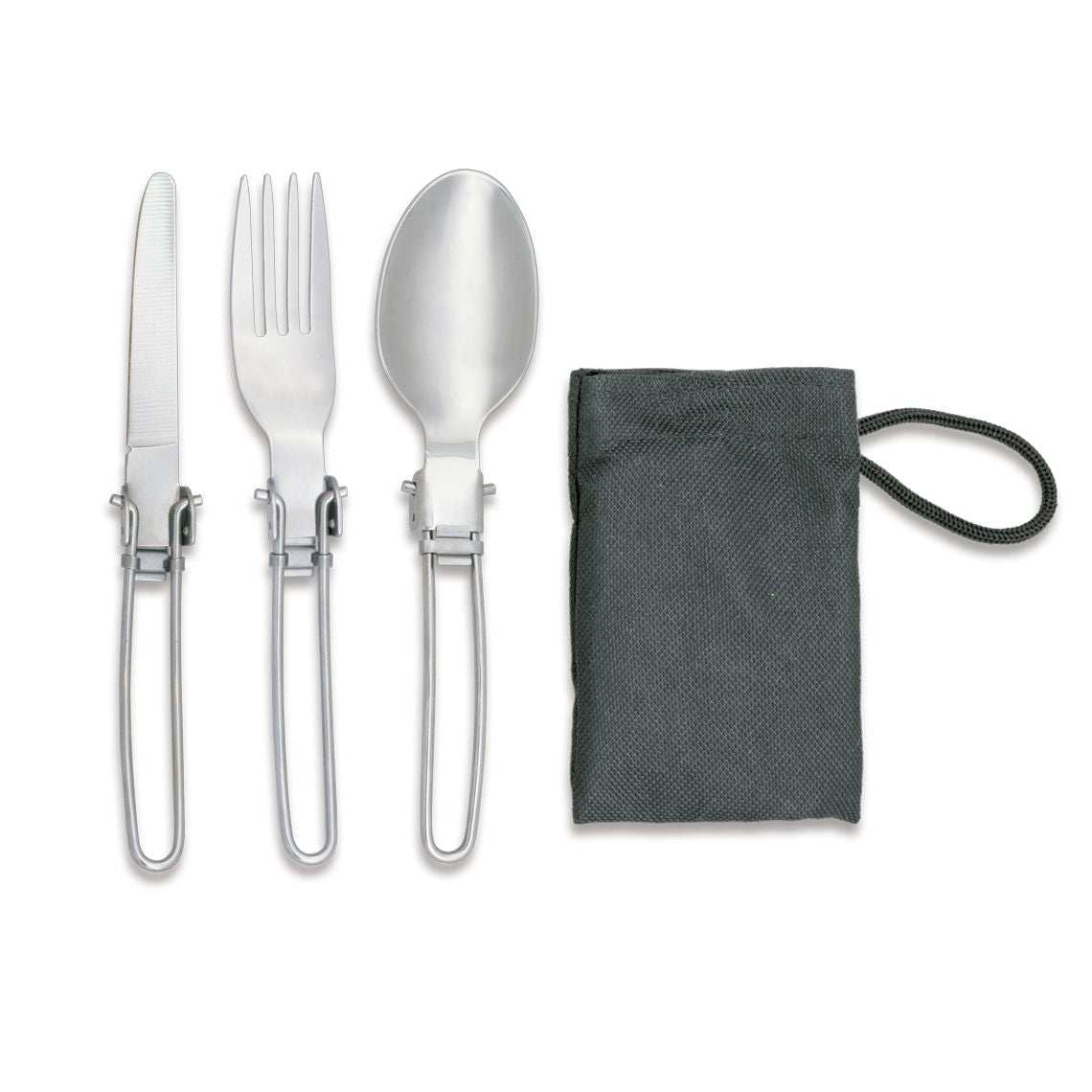 Cubiertos Camping Outdoor con funda SILVER Menaje AVENTURATRAIL 