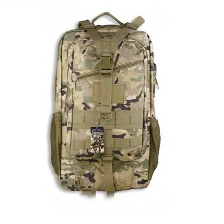 Mochila Táctica MOTO TRAIL Camo Conector USB Bolsa ALBAINOX 