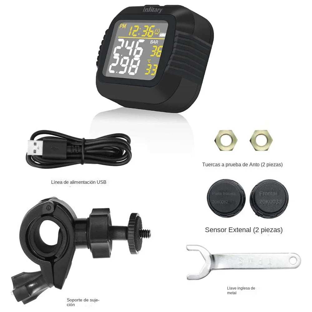 Infitary Sensor de Presión Neumáticos moto - AVENTURATRAIL