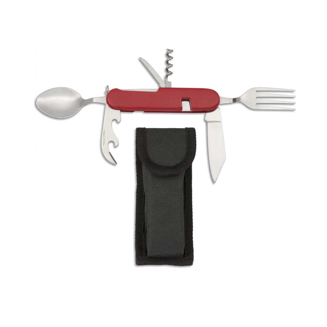 Set Cubiertos Multiusos Desmontable Acero Roja - AVENTURATRAIL