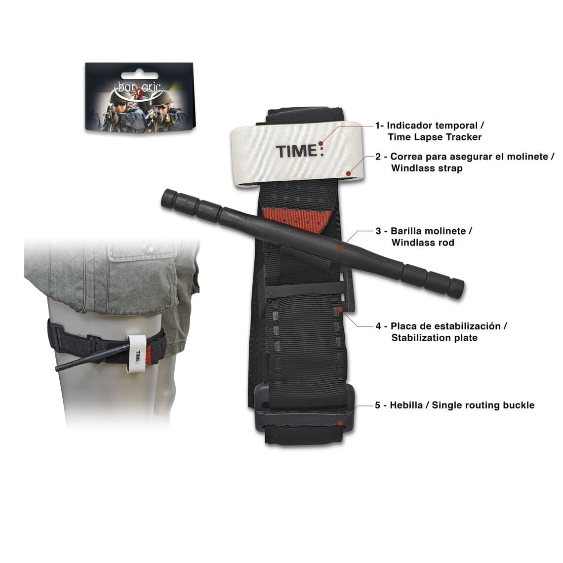 TORNIQUETE TÁCTICO NEGRO - AVENTURATRAIL